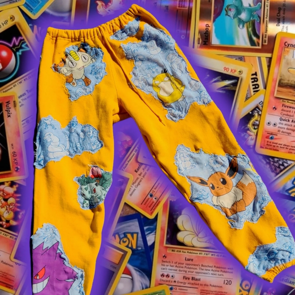 *SOLD* custom vintage Pokemon sweatpants
